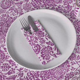 Bestecktaschen Airlaid "Versalles" Violett 33x40cm 55g/m² (40 Stück)