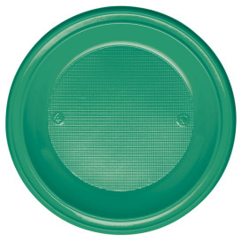 Plastikteller PS Tief Grün Ø220mm (600 Stück)