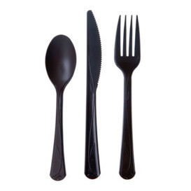 Bio Löffel kompostierbar CPLA Premium Schwarz 15,5 cm (500 Stück)