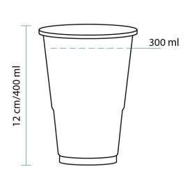 Plastikbecher Transparent PP 400ml (50 Stück)