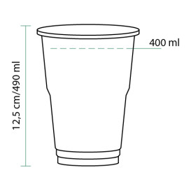 Plastikbecher PET Transparent 490ml (60 Stück)