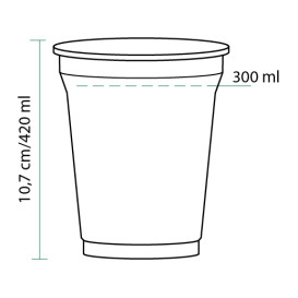 Becher PET 420 ml Ø9,3cm (50 Stück)