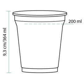 Plastikbecher PET 364ml Ø9,5cm (75 Stück)