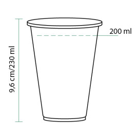 Bio-Becher aus PLA Transparent 230ml (100 Stück)