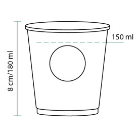 Kartonbecher "Specialty to go" 6Oz/180ml Ø7,0cm (3000 Stück)