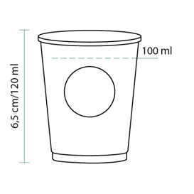Bio Kaffeebecher to go PLA 4 Oz / 120ml Ø6,2cm (2.000 Stück)