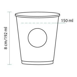 Bio Kaffeebecher Cupmatic 6 Oz/192ml Ø7,0cm (100 Stück)