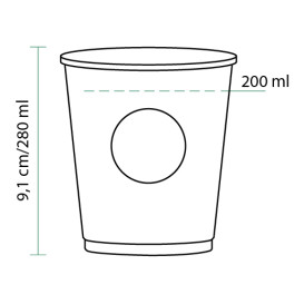 Bio Kaffeebecher Cupmatic 9 Oz/280ml Ø8,0cm (50 Stück)