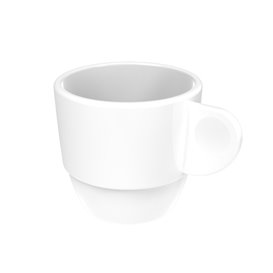 Wiederverwendbare Plastiktasse “Espresso” Weiß 80ml (6 Stück)