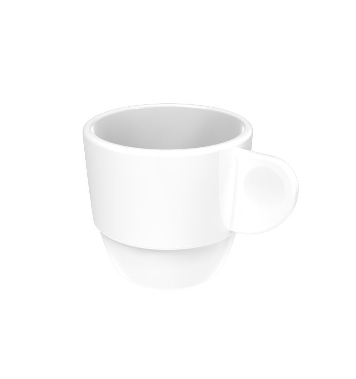Wiederverwendbare Plastiktasse “Espresso” Weiß 80ml (6 Stück) Wiederverwendbare Plastiktasse “Espresso” Weiß 80ml (6 Stück)
