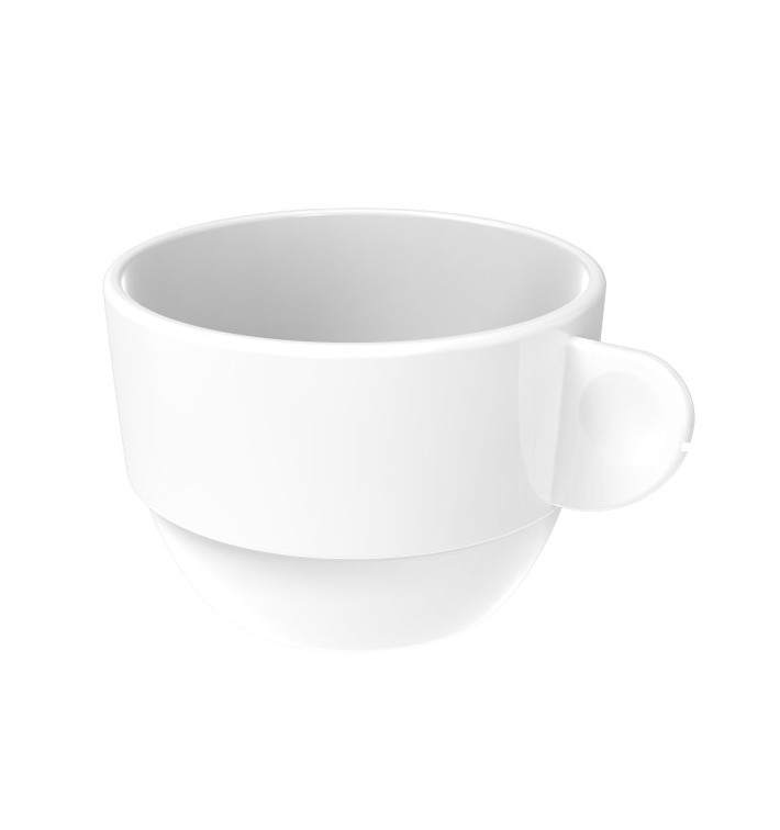 Wiederverwendbare Plastiktasse “Cappuccino” Weiß 166ml (36 Stück) Wiederverwendbare Plastiktasse “Cappuccino” Weiß 166ml (36 Stück)