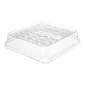 Plastikdeckel für Verpackung Zuckerrohr 18,5x18,5cm (50 Stück)