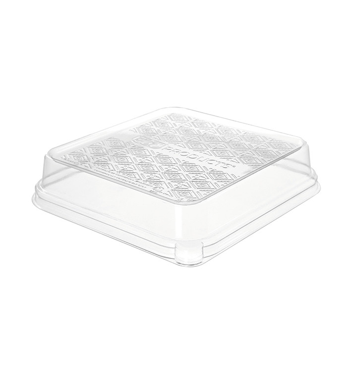 Plastikdeckel für Verpackung Zuckerrohr 18,5x18,5cm (50 Stück)