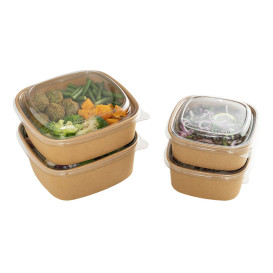 Verpackung Quadratische aus Kraftkarton 500ml 13x13x5,6cm (300 Stück)