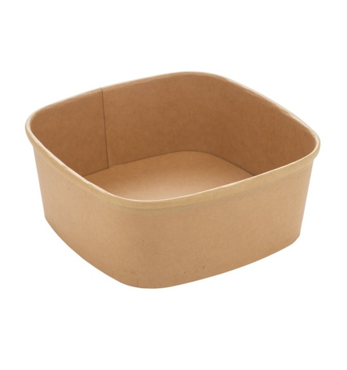 Verpackung Quadratische aus Kraftkarton 1000ml 17x17x6,5cm (300 Stück) Verpackung Quadratische aus Kraftkarton 1000ml 17x17x6,5cm (300 Stück)