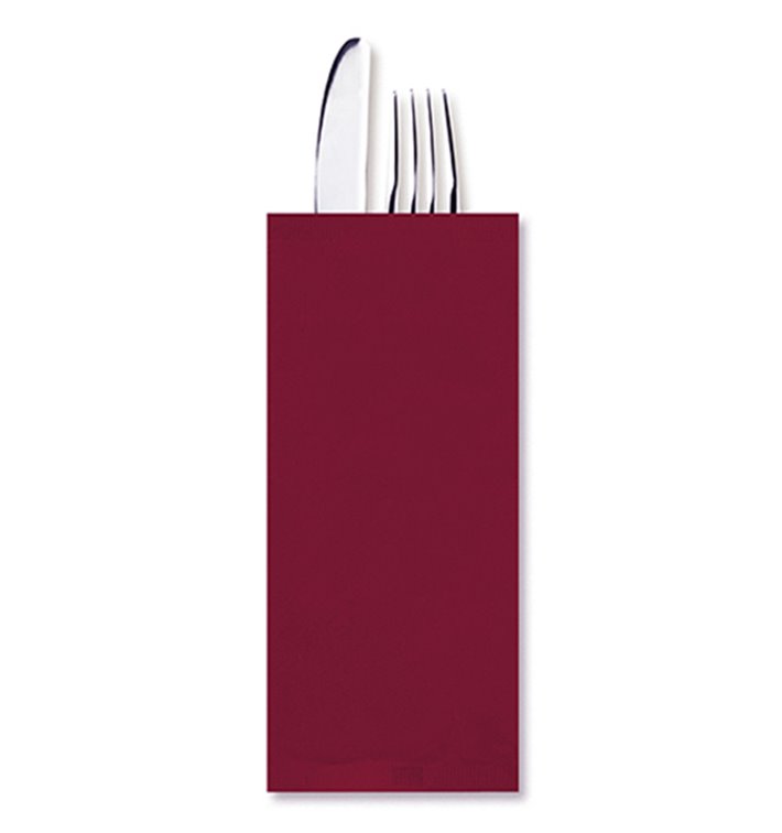 PapierBesteckumschlag mit Servietten Winrot (100 Stück) PapierBesteckumschlag mit Servietten Winrot (100 Stück)