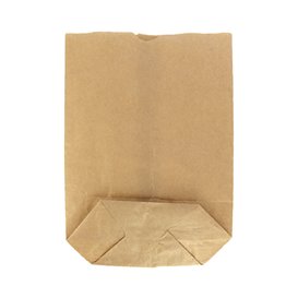 Papiertasche mit Sechseckiger Sockel Kraft 14x19cm (50 Stück)