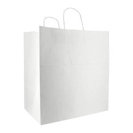 Papiertüten Weiß mit Henkeln 36+24x39cm (50 Stück)