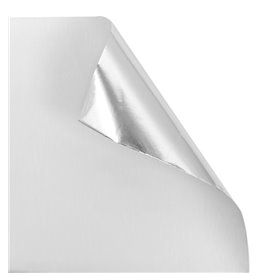Fettdichtes Aluminium Double Layer Paper Silber 35,5x40,5cm (500 Stück)