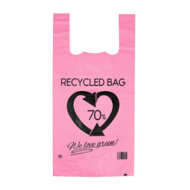 Hemdchenbeutel 70% Recycelter Pink 42x53cm 50µm (50 Stück)