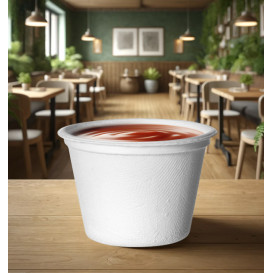 Soβenbecher aus Zuckerrohr Bagasse Weiß 120ml (1800 Stück)