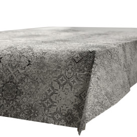 Papiertischdecke 1x1m "Mosaik" Schwarz 40g/m² (400 Stück)