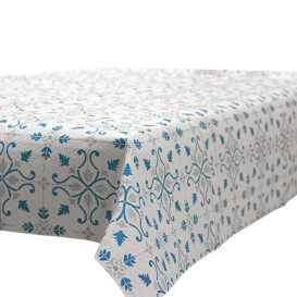 Papiertischdecke 1x1m "La Valenciana" Türkis 40g/m² (400 Stück)