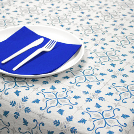 Papiertischdecke 1x1m "La Valenciana" Türkis 40g/m² (400 Stück)
