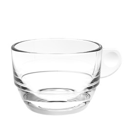 Wiederverwendbare Plastiktasse “Cappuccino” Transparent 166ml (6 Stück)