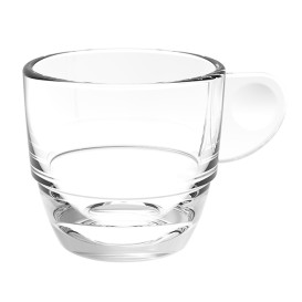 Wiederverwendbare Plastiktasse “Espresso” Transparent 80ml (6 Stück)