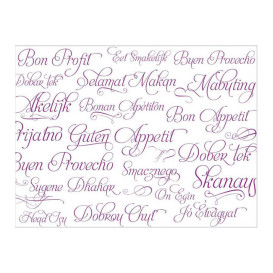 Tischset aus Papier Fuchsie "Guten Appetit" 30x40cm 40g/m² (1.000 Stück)