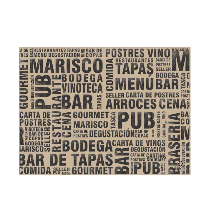 Tischset aus Papier Kraft "Gourmet" 30x40cm 40g/m² (1.000 Stück) Tischset aus Papier Kraft "Gourmet" 30x40cm 40g/m² (1.000 Stück)