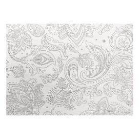 Rolltischdecke Non Woven 1,2x50m "Mandala" Grau 50g/m² V40cm (4 Stück)