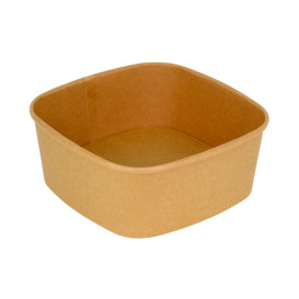 Verpackung Quadratische aus Kraftkarton 1000ml 17x17x6,5cm (50 Stück)