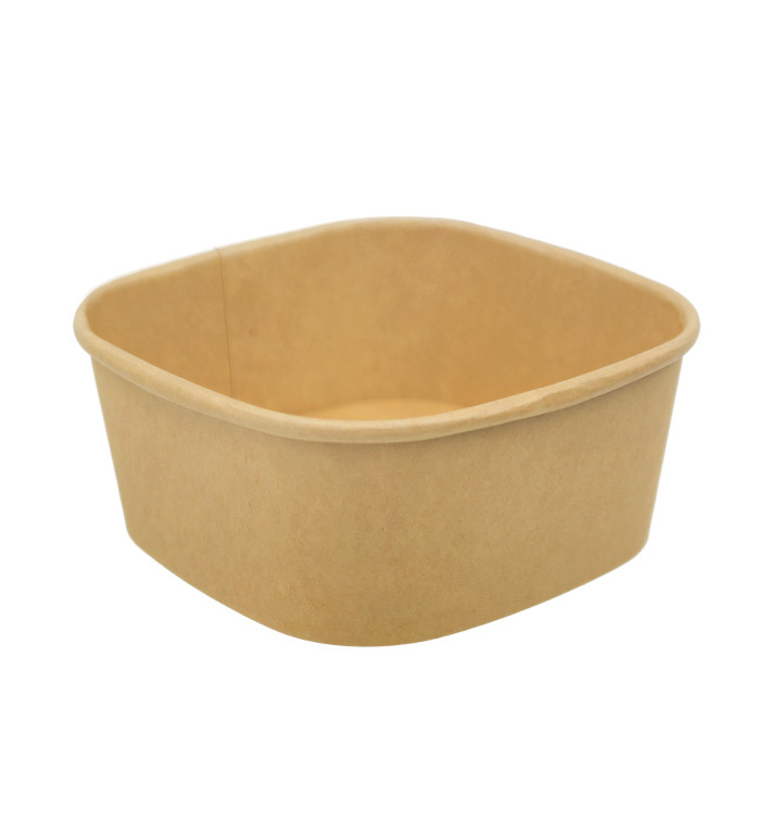 Verpackung Quadratische aus Kraftkarton 500ml 13x13x5,6cm (50 Stück) Verpackung Quadratische aus Kraftkarton 500ml 13x13x5,6cm (50 Stück)