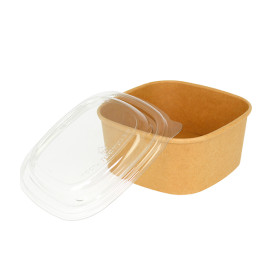 Plastikdeckel rPET Transparent von 13x13cm (50 Stück)