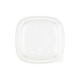 Plastikdeckel rPET Transparent von 13x13cm (300 Stück)