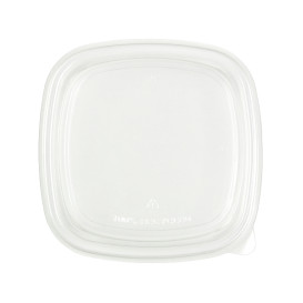 Plastikdeckel rPET Transparent von 17x17cm (50 Stück)