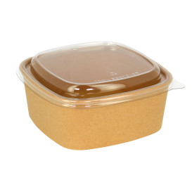 Plastikdeckel rPET Transparent von 17x17cm (50 Stück)