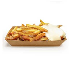 Verpackungen MenuBox aus Kraftkarton mit Fenster 20x20x8,5cm (110 Stück)