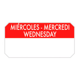 Rechteckige Kleberolle "Wednesday" 5x2,5cm (1.000 Stück)