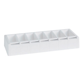 ABS-Spender für Aufkleber in Rollen Weiß 49,5x19,5x7,5cm (1 Stück)