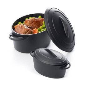 Topf mit Deckel zum Servieren von Fingerfood Schwarz 300ml (4 Stück)