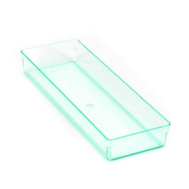Serviertablett Plastik "Water Green" 13,1x4,6 cm(12 Stück)