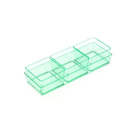 Serviertablett Plastik "Water Green" 13,1x4,6 cm(12 Stück)