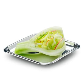 Plato plastico cuadrado degustacion  6,5x6,5cm (Bolsas 8 unid)