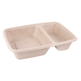 Verpackung Zuckerrohr PLA 2G 820ml 23x18x3cm (300 Stück)