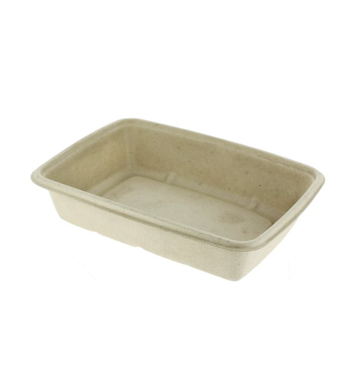 Verpackung Zuckerrohr PLA 600ml 16x23x3cm (75 Stück) Verpackung Zuckerrohr PLA 600ml 16x23x3cm (75 Stück)