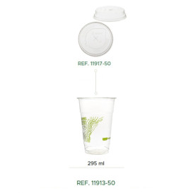 Deckel mit Kreuzschlitz PLA Becher Maisstärke 205,295ml (50 Stück)