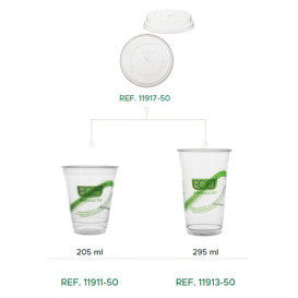 Becher Maisstärke PLA "Green Stripe" 205ml (2.000 Stück)